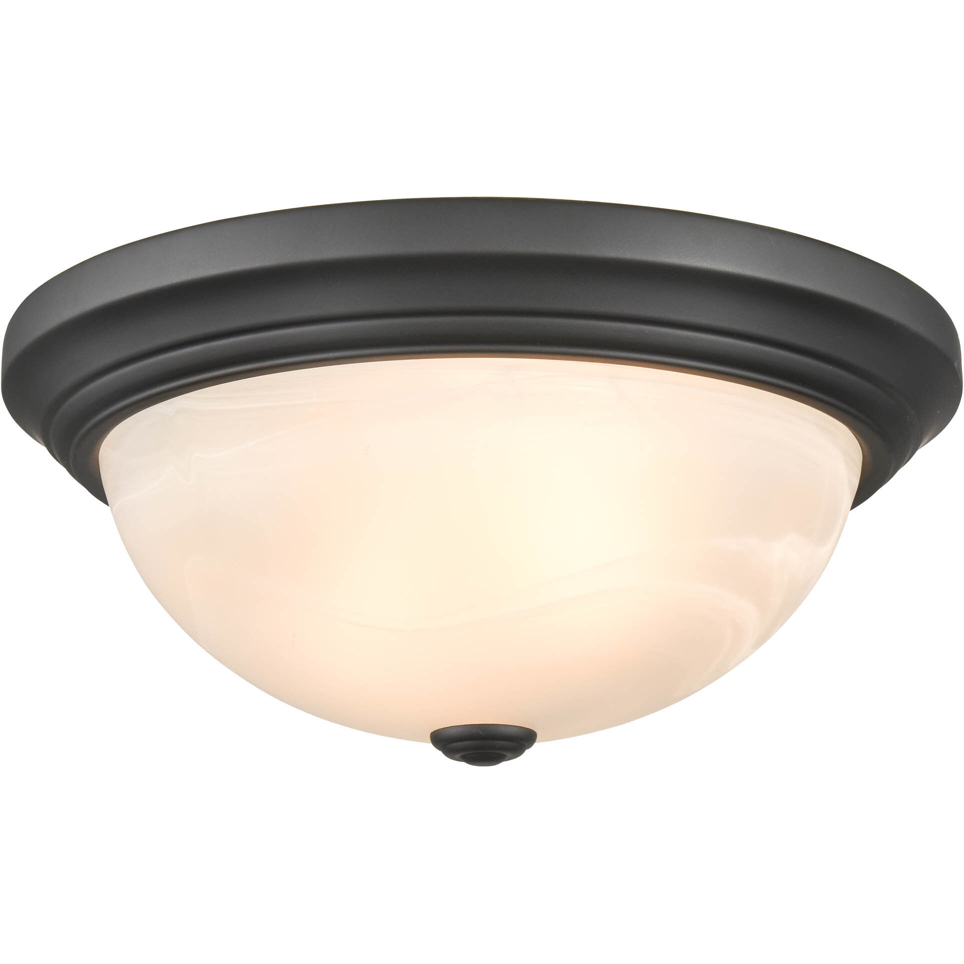 Whitton 2 Light 13 inch Matte Black Flush Mount Ceiling Light